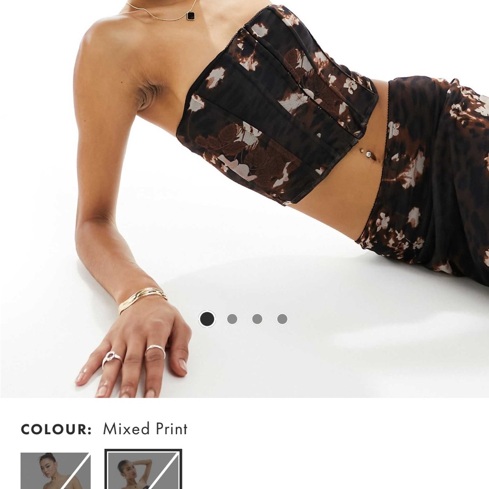 ASOS FLORAL CORSET SZ US 8